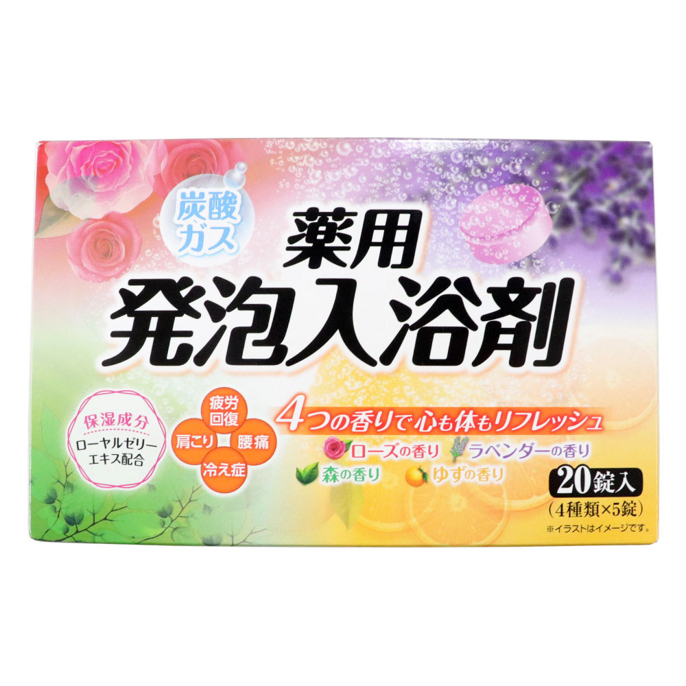 ライオンケミカル 入浴剤 炭酸ガス 薬用発泡入浴剤 20錠入×2箱セット4