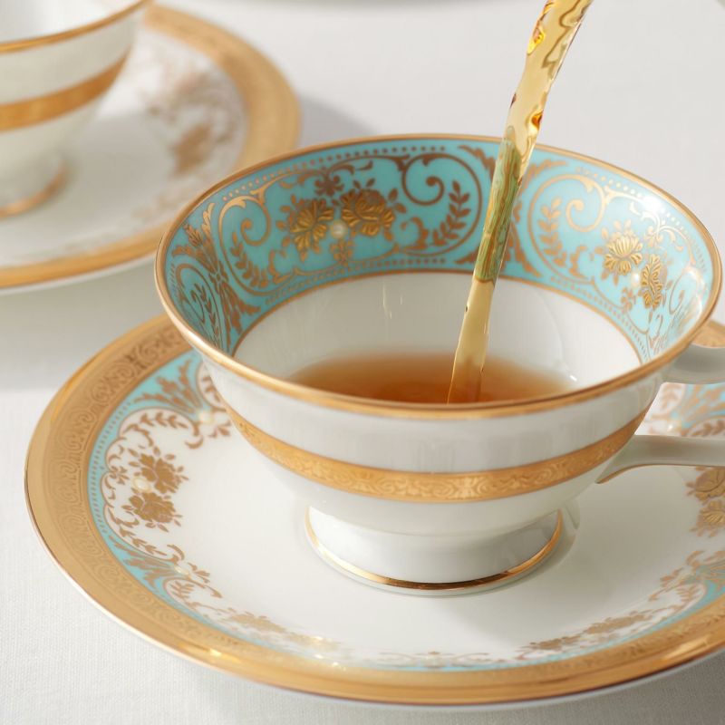 ノリタケ Noritake ジョージアンターコイズ ティー・コーヒー碗皿ペア