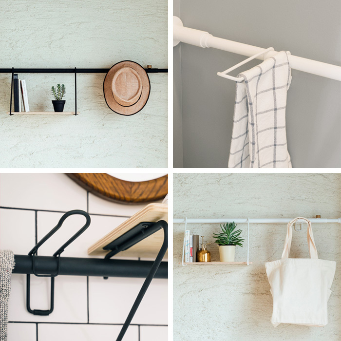 DRAW A LINE ドローアライン ハンガーA 突っ張り棒 用 パーツ 横