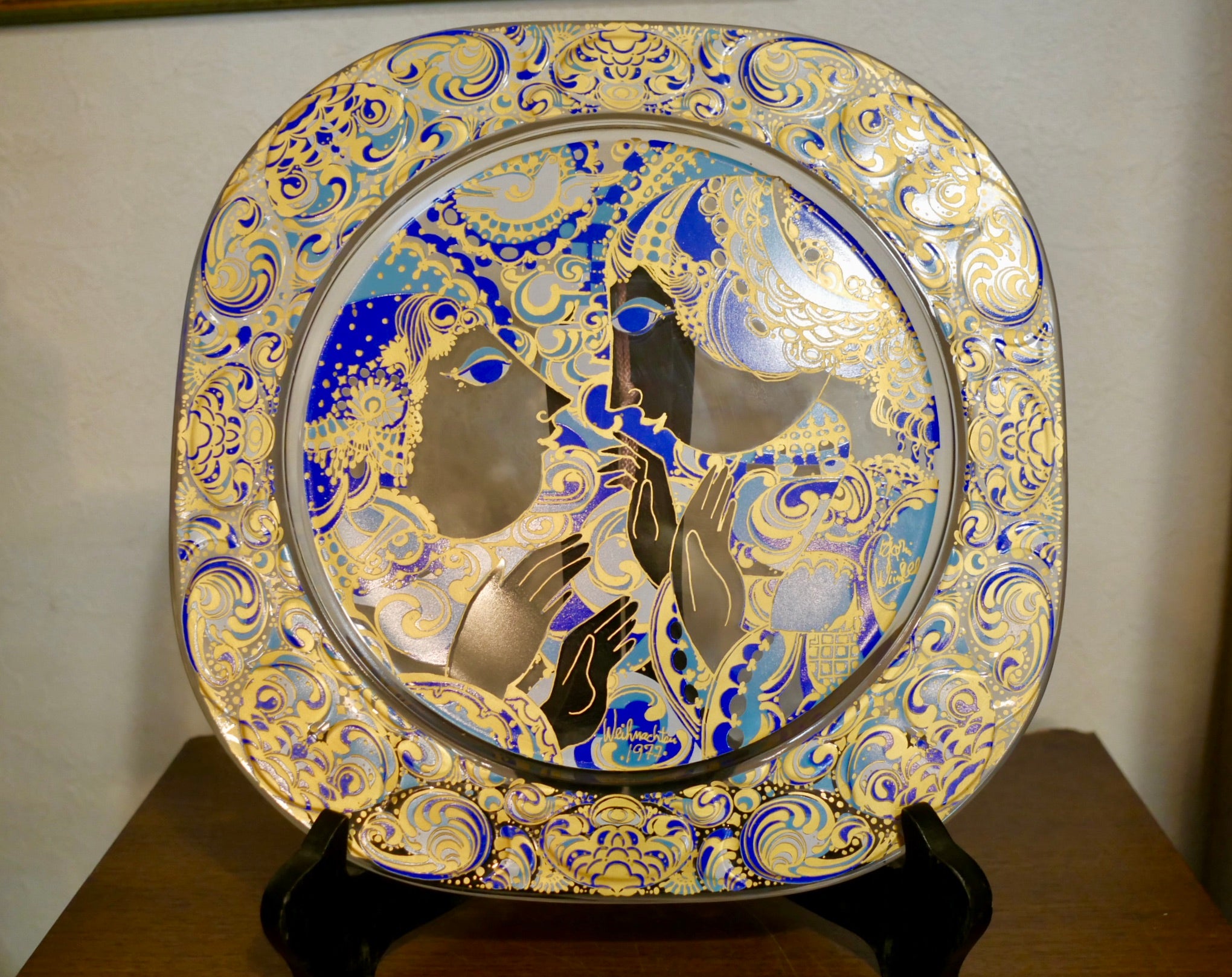 Rosenthal クリスタルクリスマスプレート壁掛け飾り皿 大皿 Bjorn