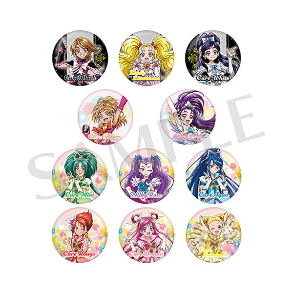 全プリキュア展】缶バッジ（2004～2008）（全11種ランダム1個）: 雑貨