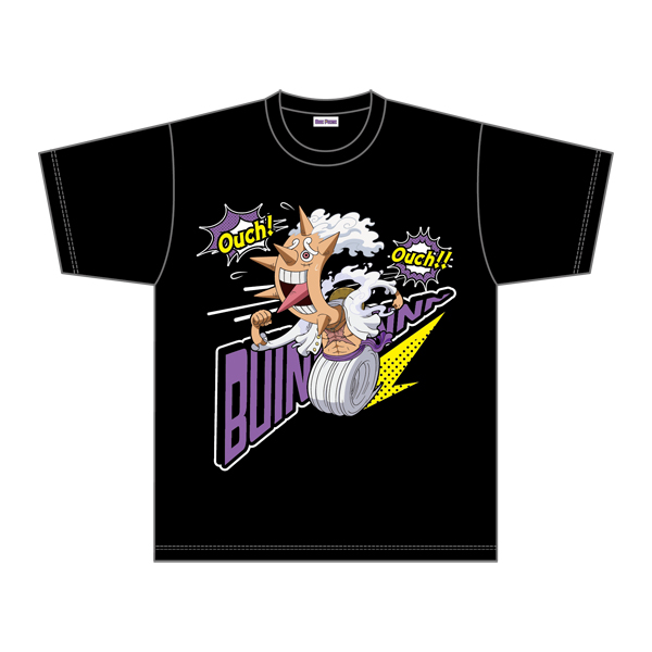 ワンピース】ギア5 アメコミ風Tシャツ BLACK B（XL）: ファッション