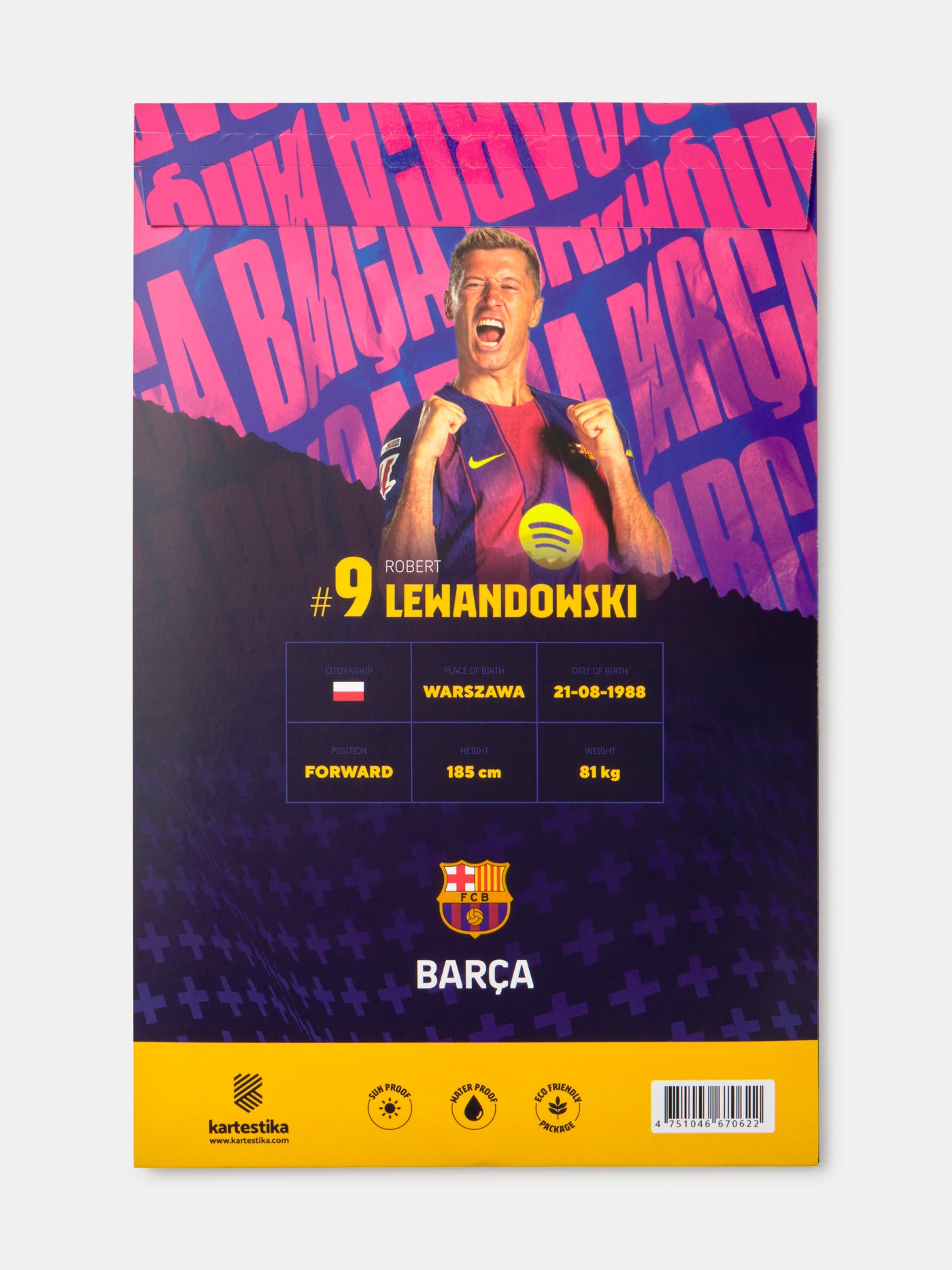 FC Barcelona Player Card – Lewandowski – Barça Official Store