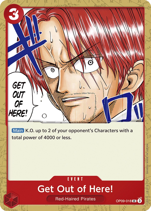 OP09-018 Get Out of Here! One Piece Card Game Card | One Piece