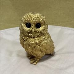 ふくろう 置物 金運黄金大明神(福来) 縁起物 約10cm - メルカリ