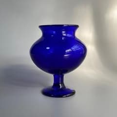 エリックホグラン BODA ヴィンテージ 花瓶 ガラス 脚付 高さ15cm D