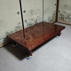 天然木 高級座卓 和 無垢 ローテーブル 一枚板調 平卓 レトロ