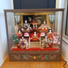 雛人形セット ガラスケース付き 三段飾り 七人飾り お雛様 平安清玉作