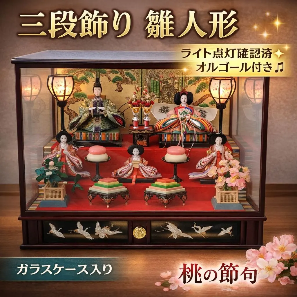 2026年最新】雛人形 ガラスケース オルゴール付の人気アイテム - メルカリ