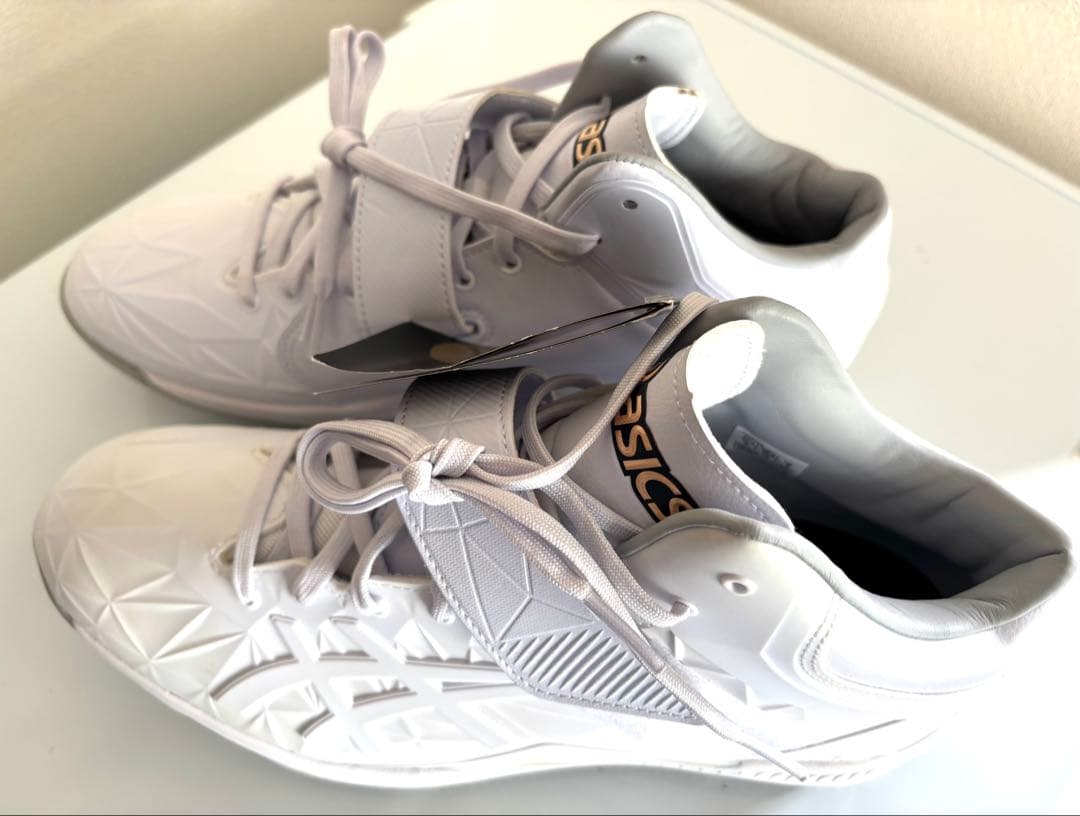 アシックス　野球スパイク 縫いP加工不可】 野球 スパイク アシックス カラースパイク 白