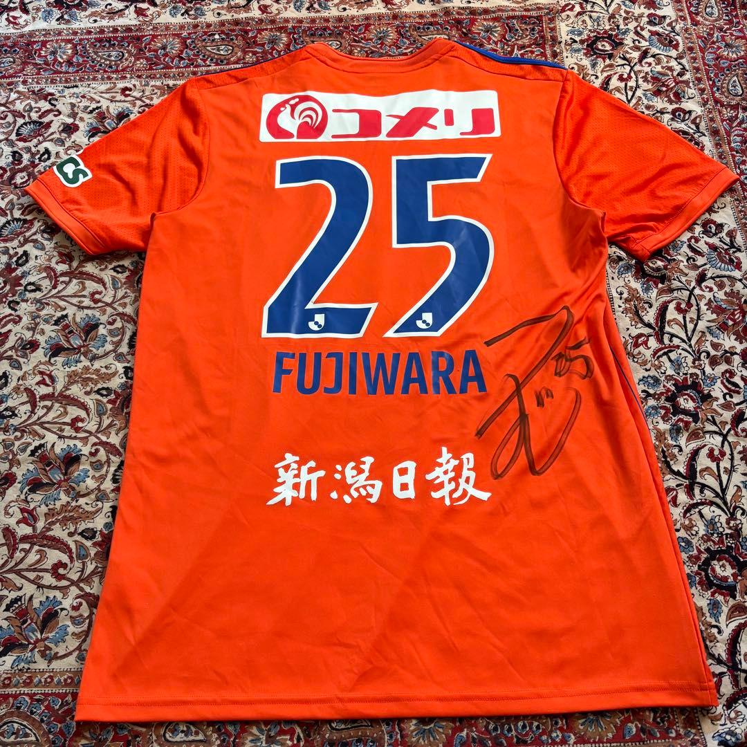 アルビレックス 新潟サイン入りユニフォーム FUJIWARA 藤原奏哉　2XO 藤原奏哉 サインカード アルビレックス新潟 - メルカリ