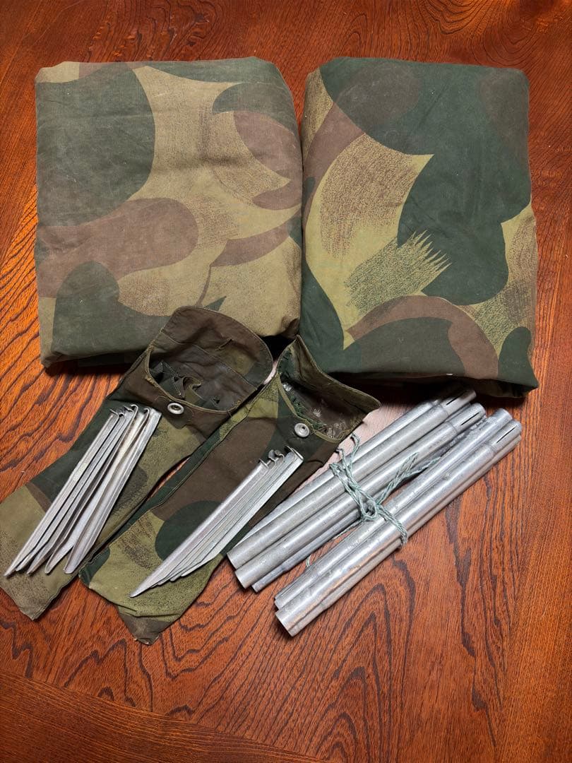 ベルギー軍 軍幕 used ヴィンテージ ベルギー軍 テント」軍幕 ブッシュクラフト キャンプ アウトドア 最終