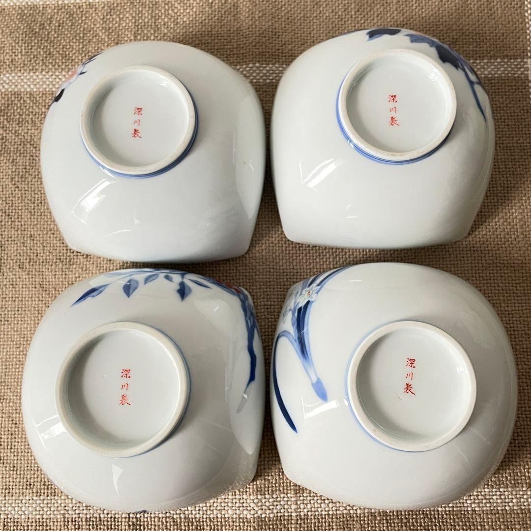 美品】深川製磁 小鉢 4客セット 四季の花 菱形 有田焼 - メルカリ