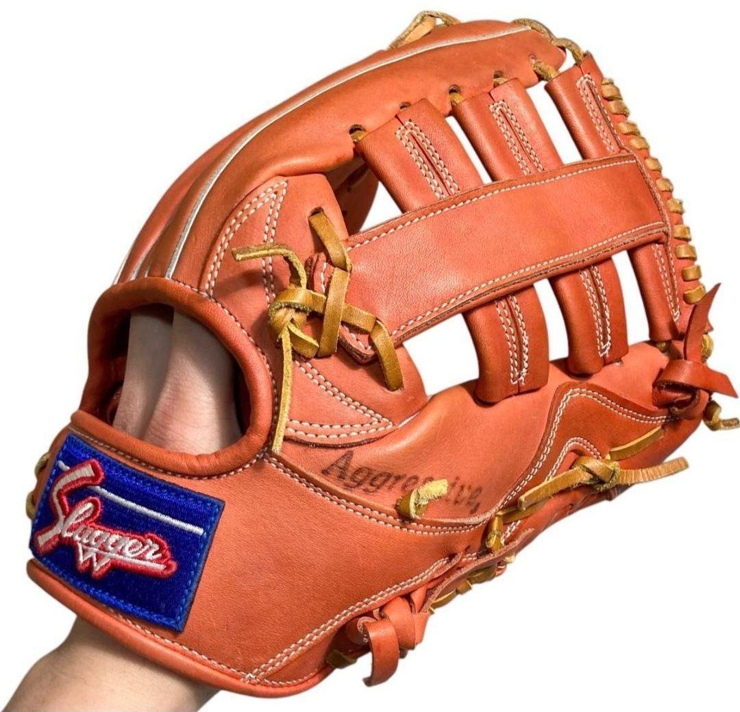 Slugger 外野用軟式グローブ オレンジ 久保田スラッガー（KUBOTA SLUGGER） あすつく KSN-J6 少年軟式用