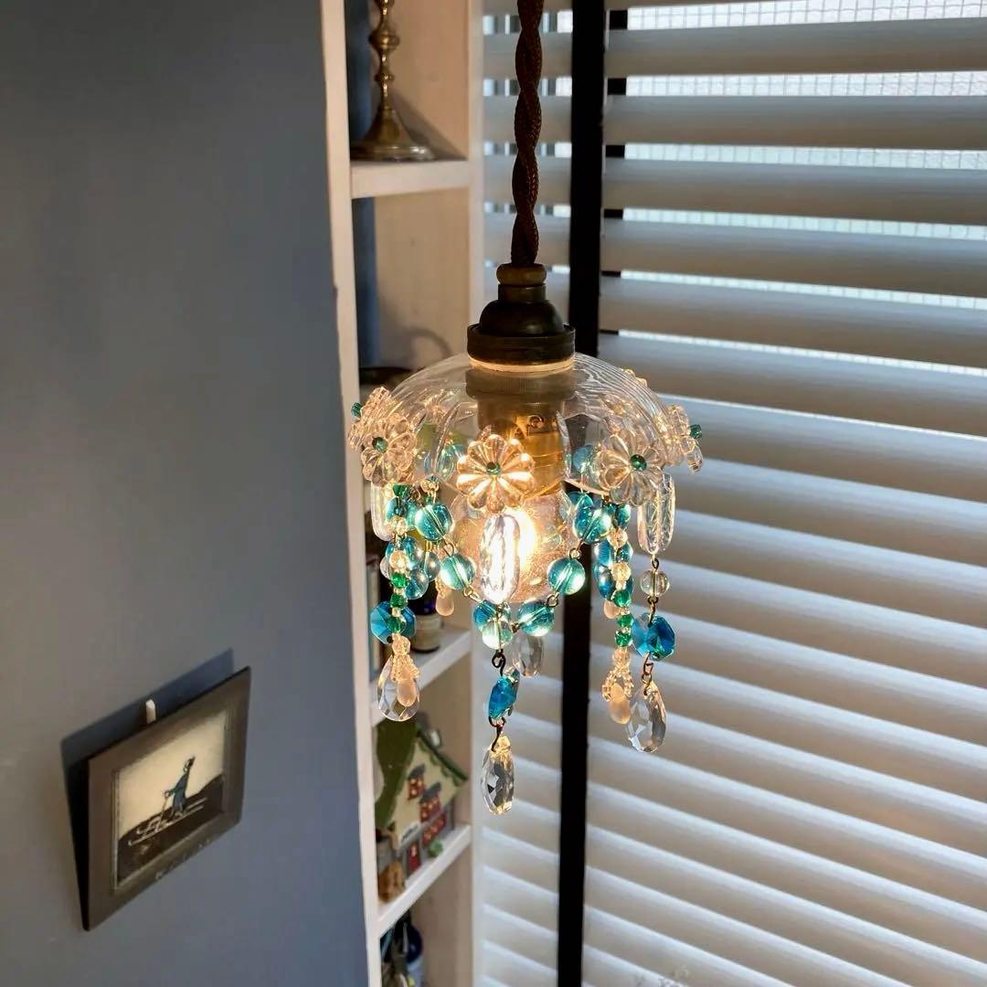 ミニシャンデリア 1920年 フランスアンティーク （ブルーウランの世界