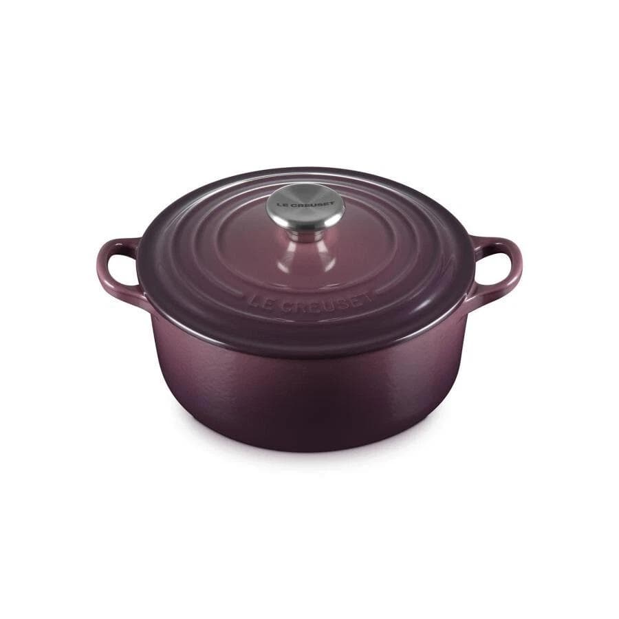 ル・クルーゼ ココットロンド 20cm フィグ シルバーノブ 新品 - メルカリ