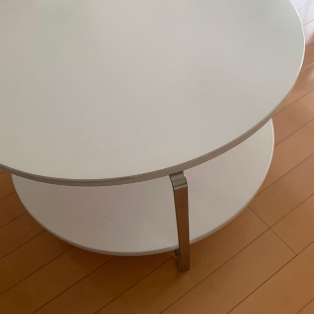 IKEA IMFORS 円形木製コーヒーテーブル 直径80cm 白 ホワイト - メルカリ