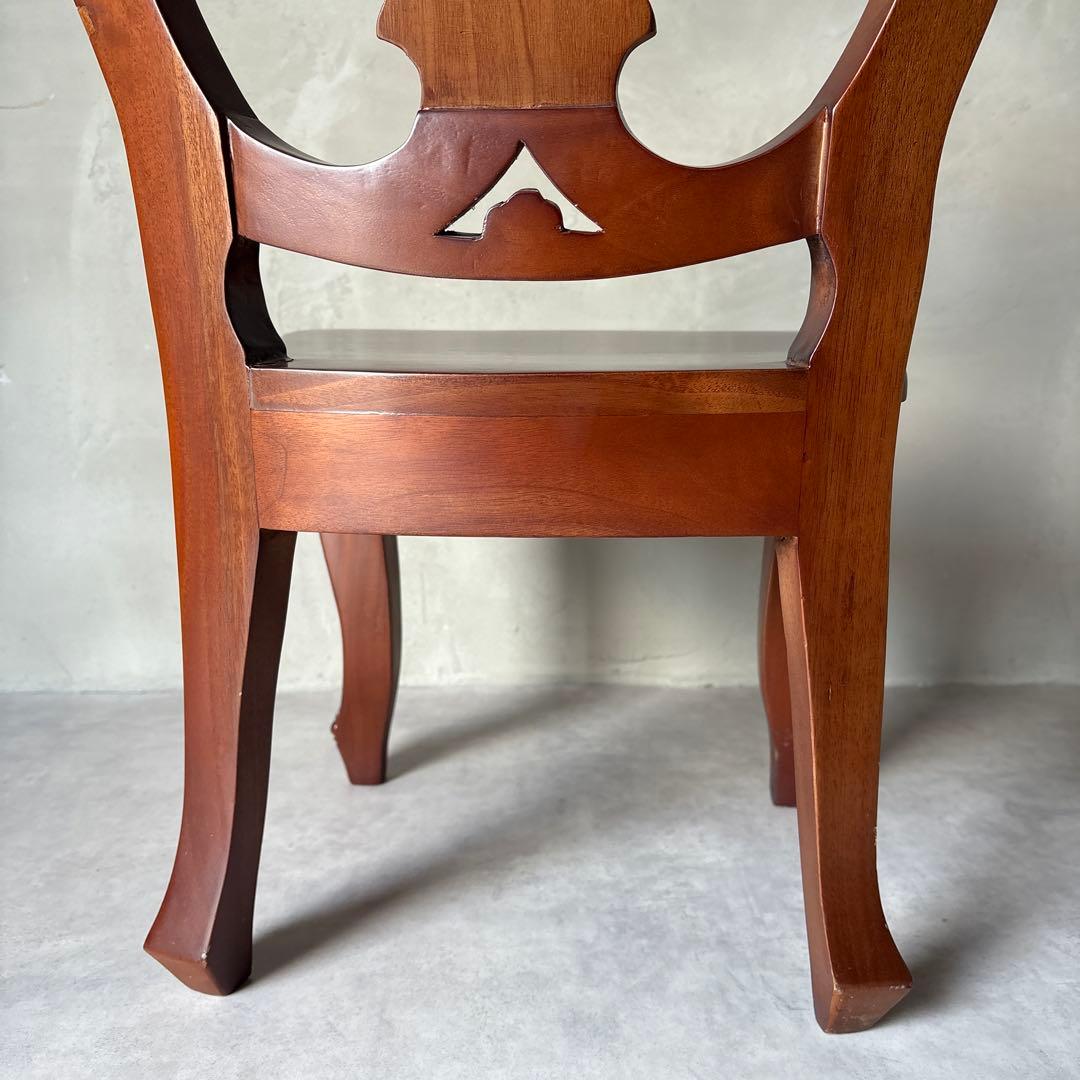 木製 バルーンバックチェア 猫脚 キッズ 子ども アンティーク風