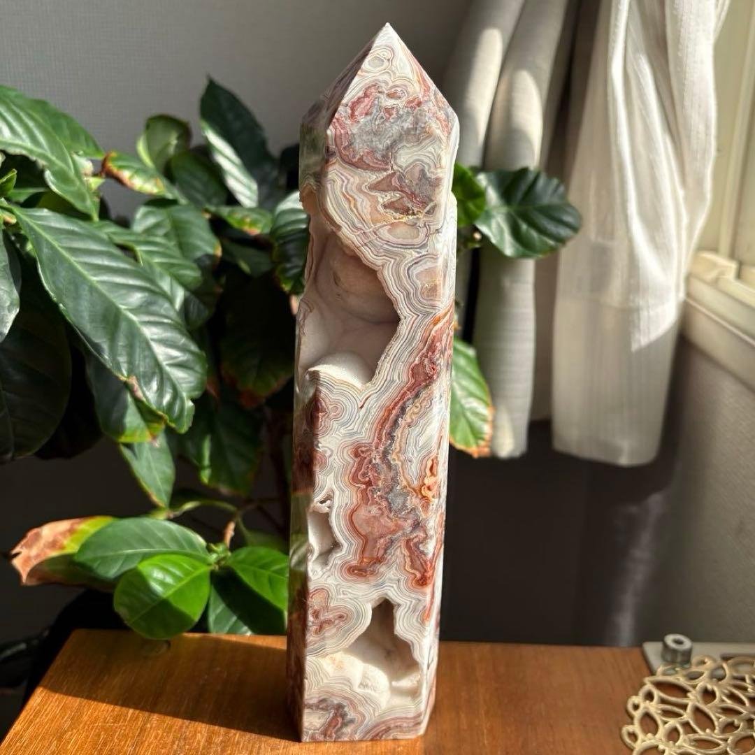 高品質 天然石 メキシカンクレージーレースアゲート タワー約23センチ メキシカンクレイジーレースアゲート タワー05◇ Mexican Crazy Lace