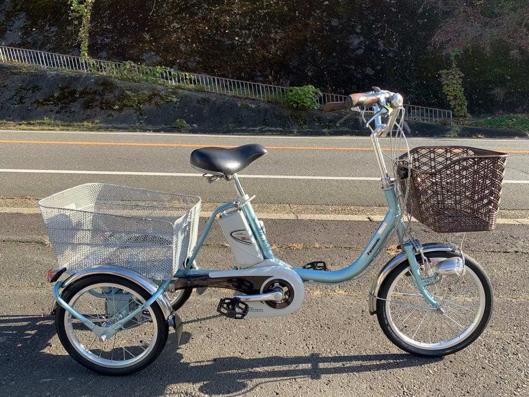 【動作確認済】送料無料 Panasonic 電動アシスト三輪自転車12Ah Panasonic（パナソニック） 電動アシスト三輪車 乗り方指導付き 2026年