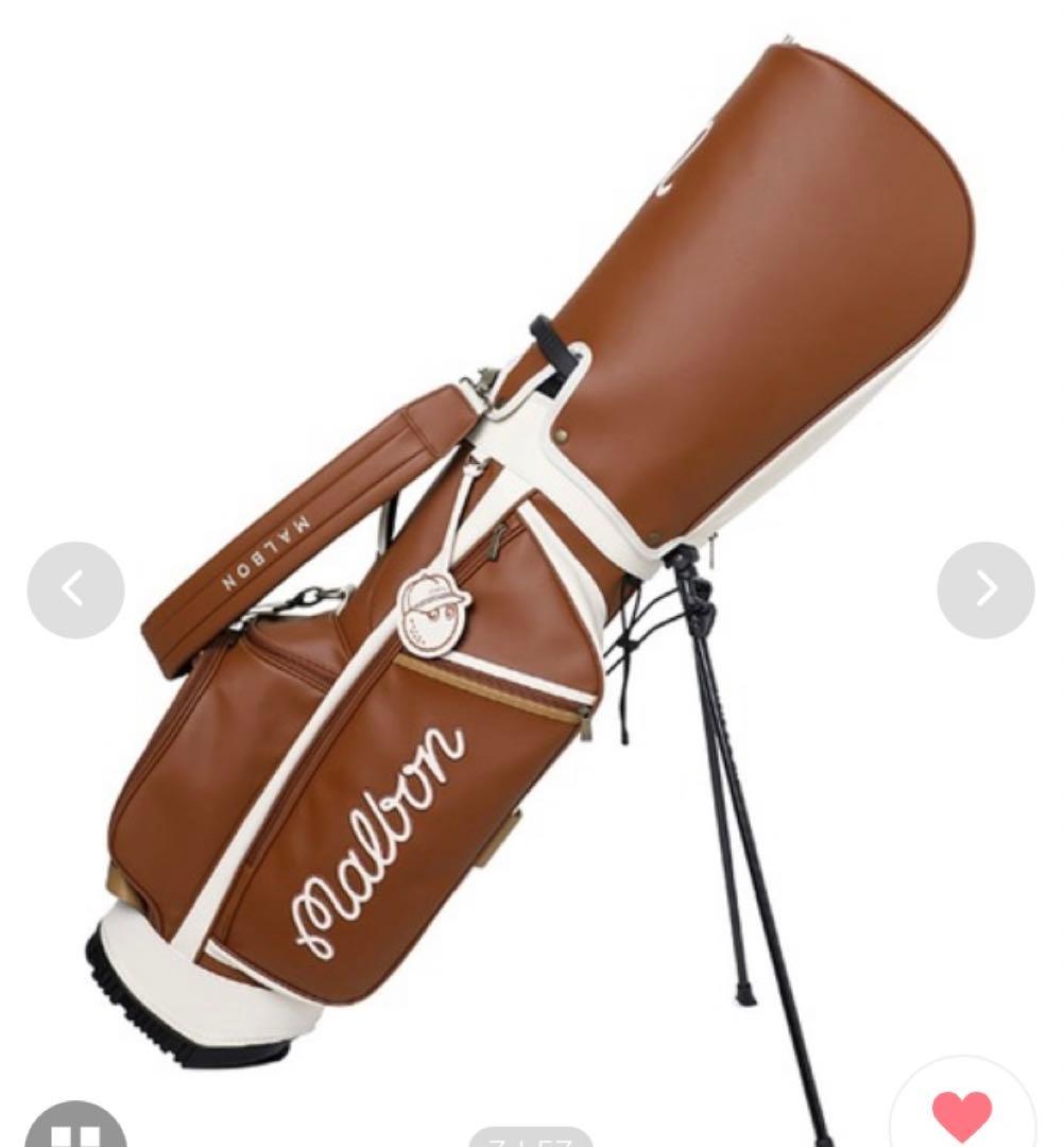 マルボンゴルフ　Mバケット　クラシックスタンドバッグ　8.5インチ　ブラウン マルボンゴルフ Mバケット クラシックスタンドバッグ 8.5インチ