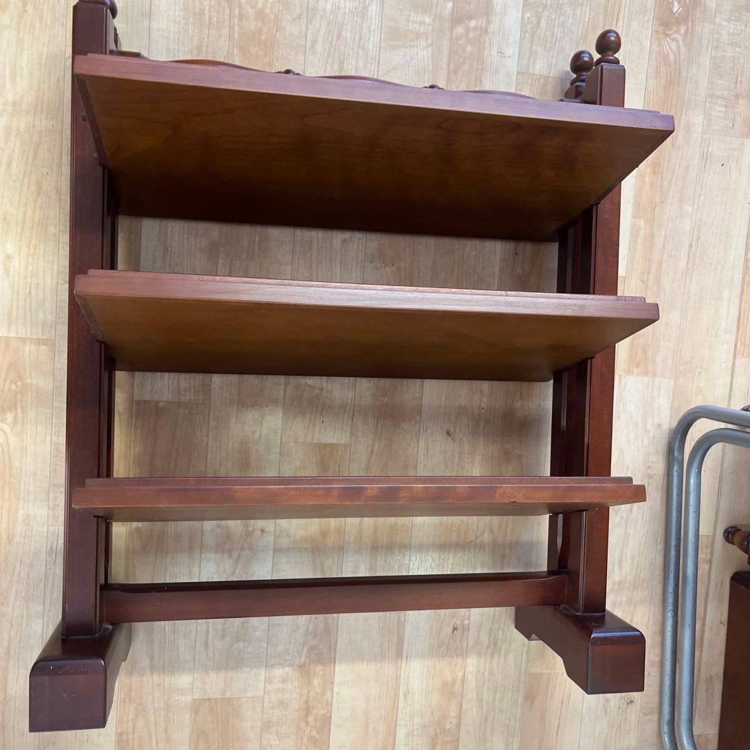 昭和レトロ】マガジンラック アンティーク 木製 新聞ラック