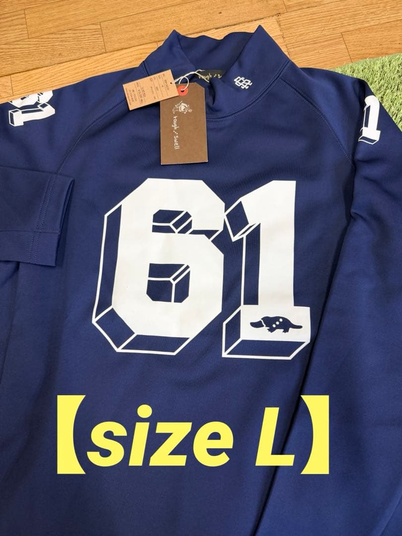 新品正規品【ROUGH&SWELL/L】裏起毛モックネック長袖カットソー カジュアルゴルフドットコムby PALM SPRINGSにrough&swell［ラフアンド