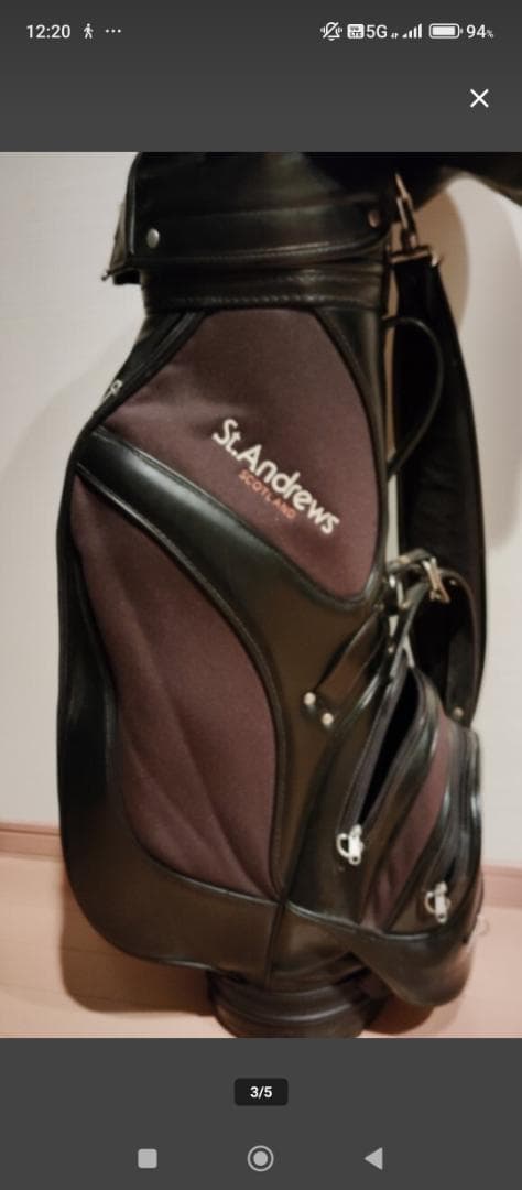 St ANDREWS キャディーバッグ 9.0インチ スリムカート型ピラミッドエンボス キャディバッグ (46