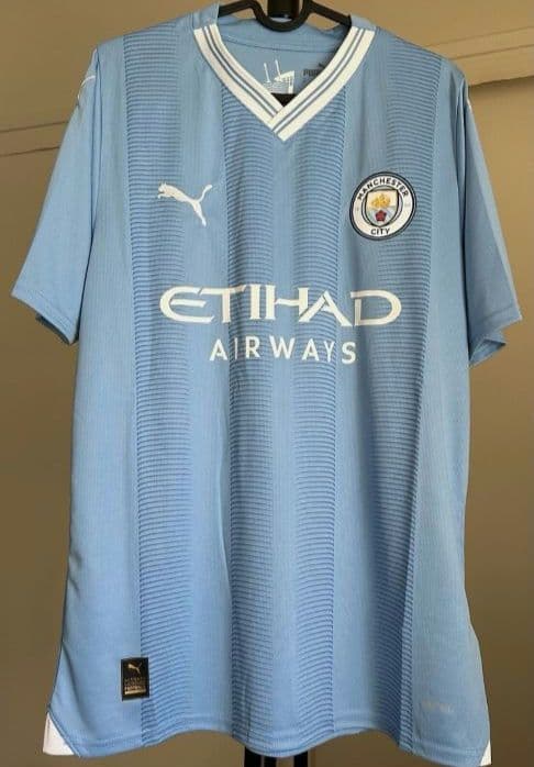 【美品】マンチェスターシティ 23/24 ユニフォーム Mサイズ PUMA マンチェスターシティ 23/24 ユニフォーム ホーム 半袖 レプリカ