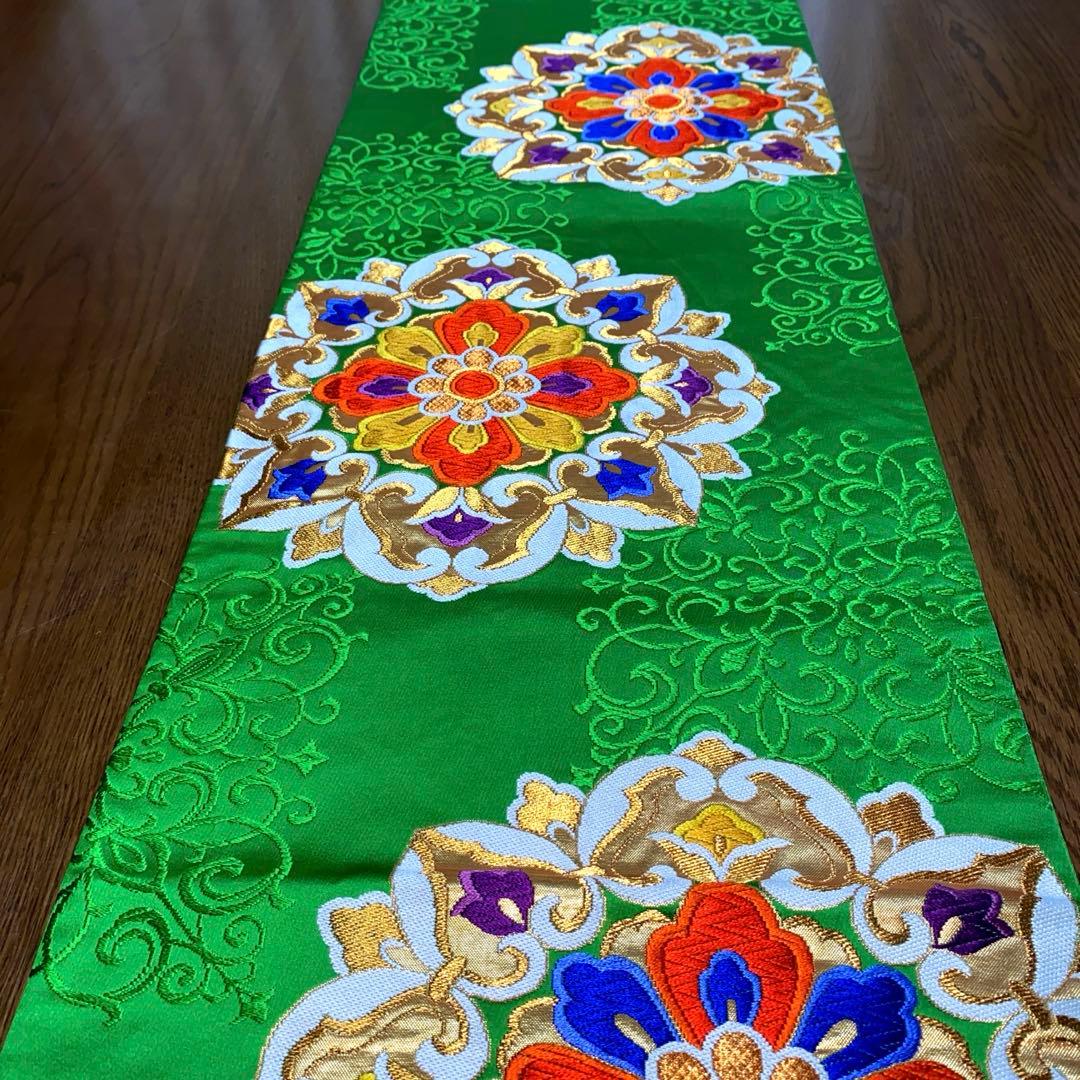 テーブルランナー 翠華紋 帯リメイク - メルカリ