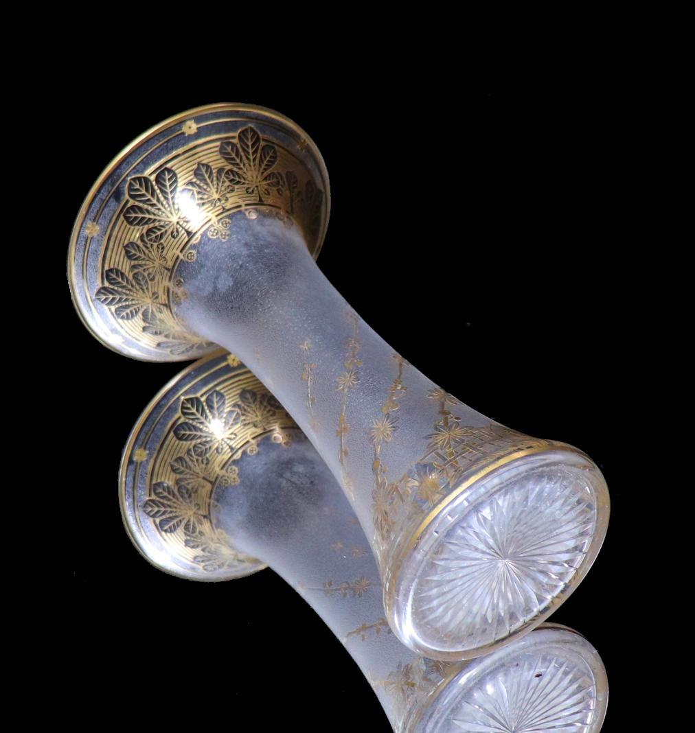 オールド・バカラ 入手困難!! 美術館級 金彩ジブレ装飾 大型花瓶