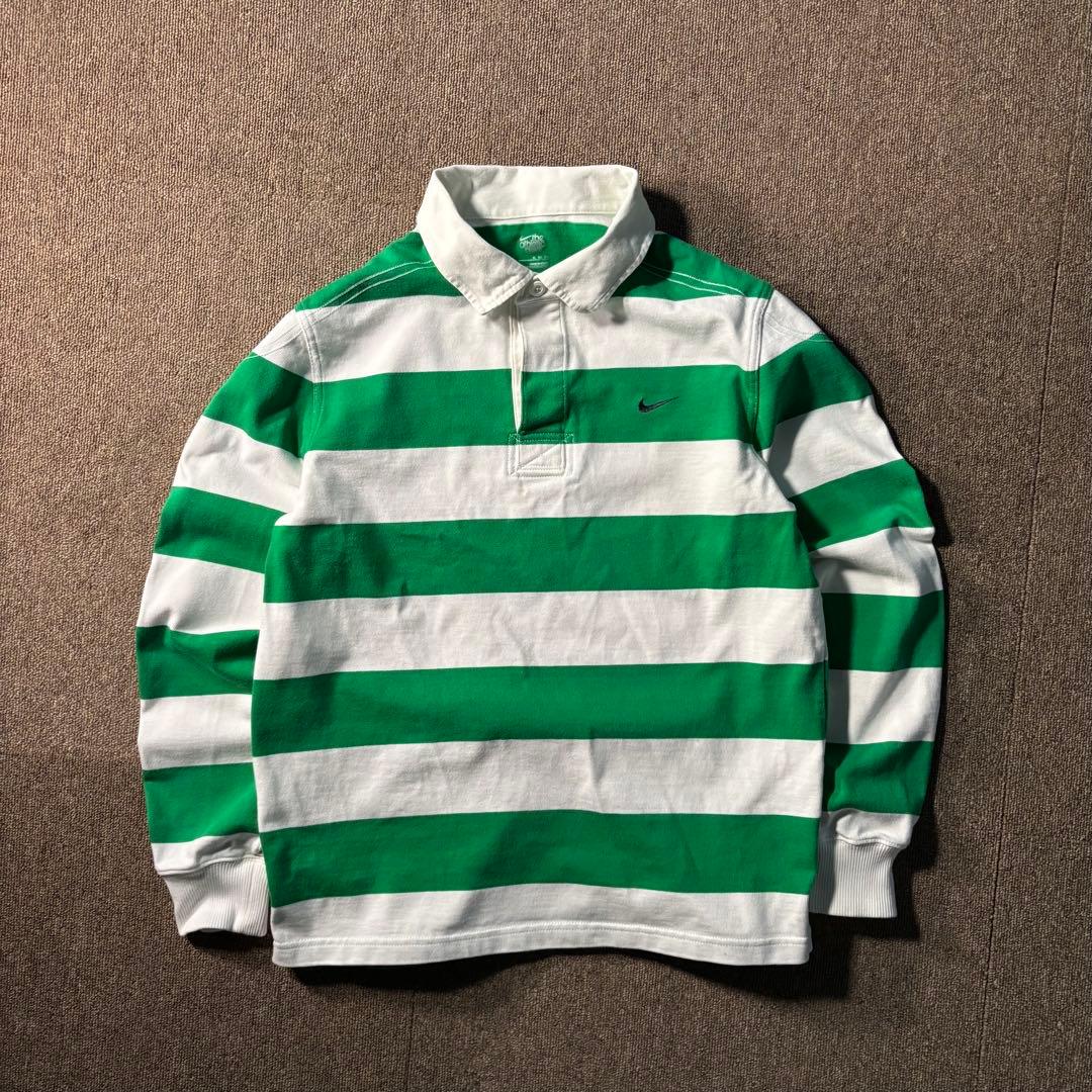 NIKE ラガーシャツ ボーダー XL 長袖 カットソー セルティックカラー