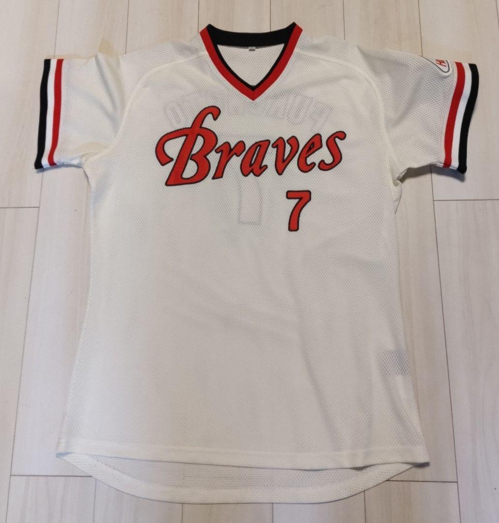 阪急ブレーブス　復刻ホームユニフォーム　7　福本豊 オリックス・ブルーウェーブ 復刻選手ユニフォーム【7】福本豊 Lサイズ