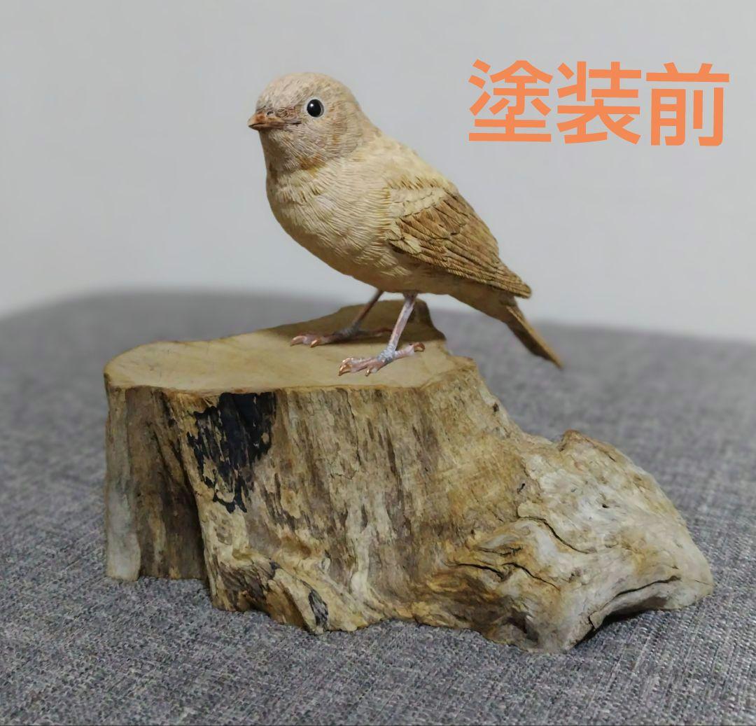 バードカービング　\"キビタキ”