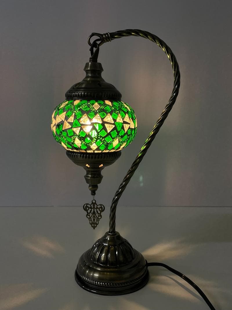 モザイクガラス テーブル ランプ 吊り下げ型 LEDライト 照明器具 インテリア テーブルランプ ミニモザイクLEDランプ USB電源 ACアダプター付き 無