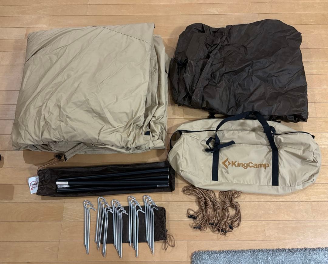 KING CAMP ワンポールテント　TC素材 Amazon.co.jp: KingCamp ワンポールテント TCテント 冬用 3M