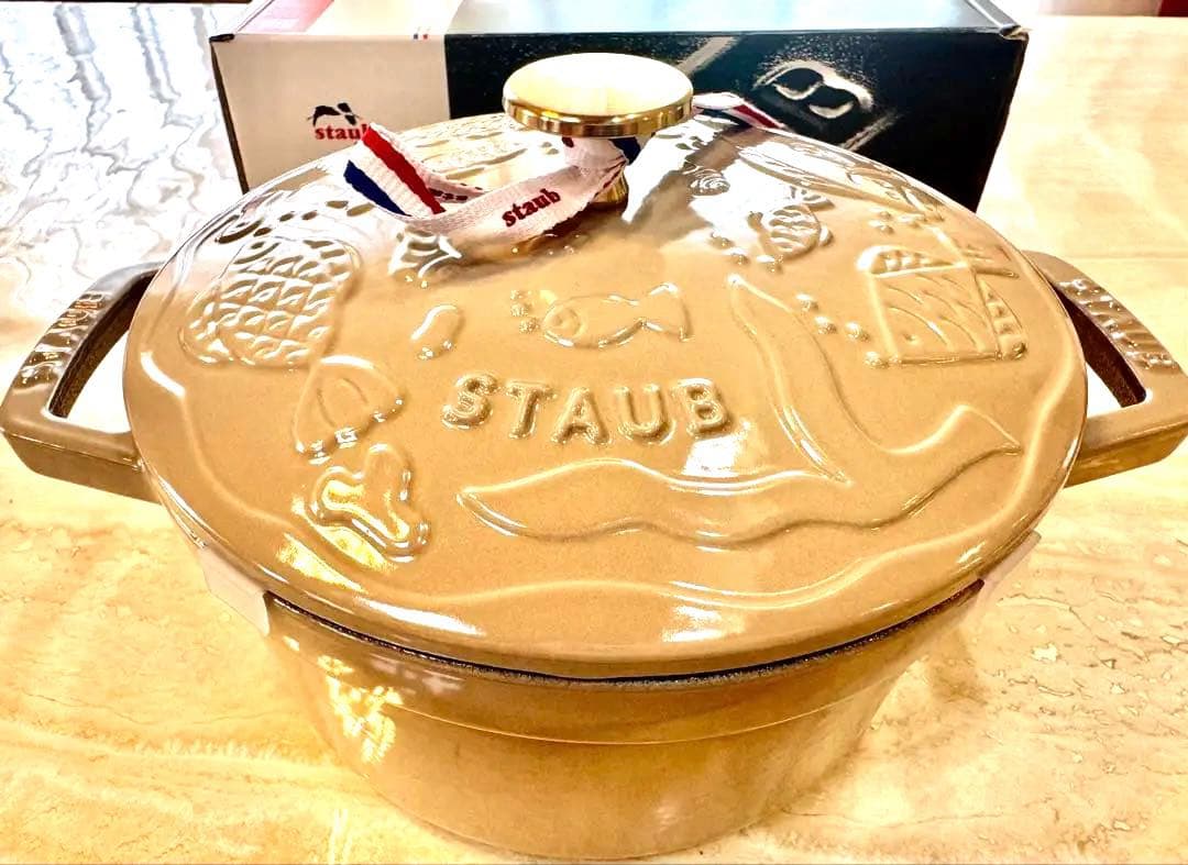 新品 ストウブ ミナペルホネン ココット オーシャン ラウンド リネン