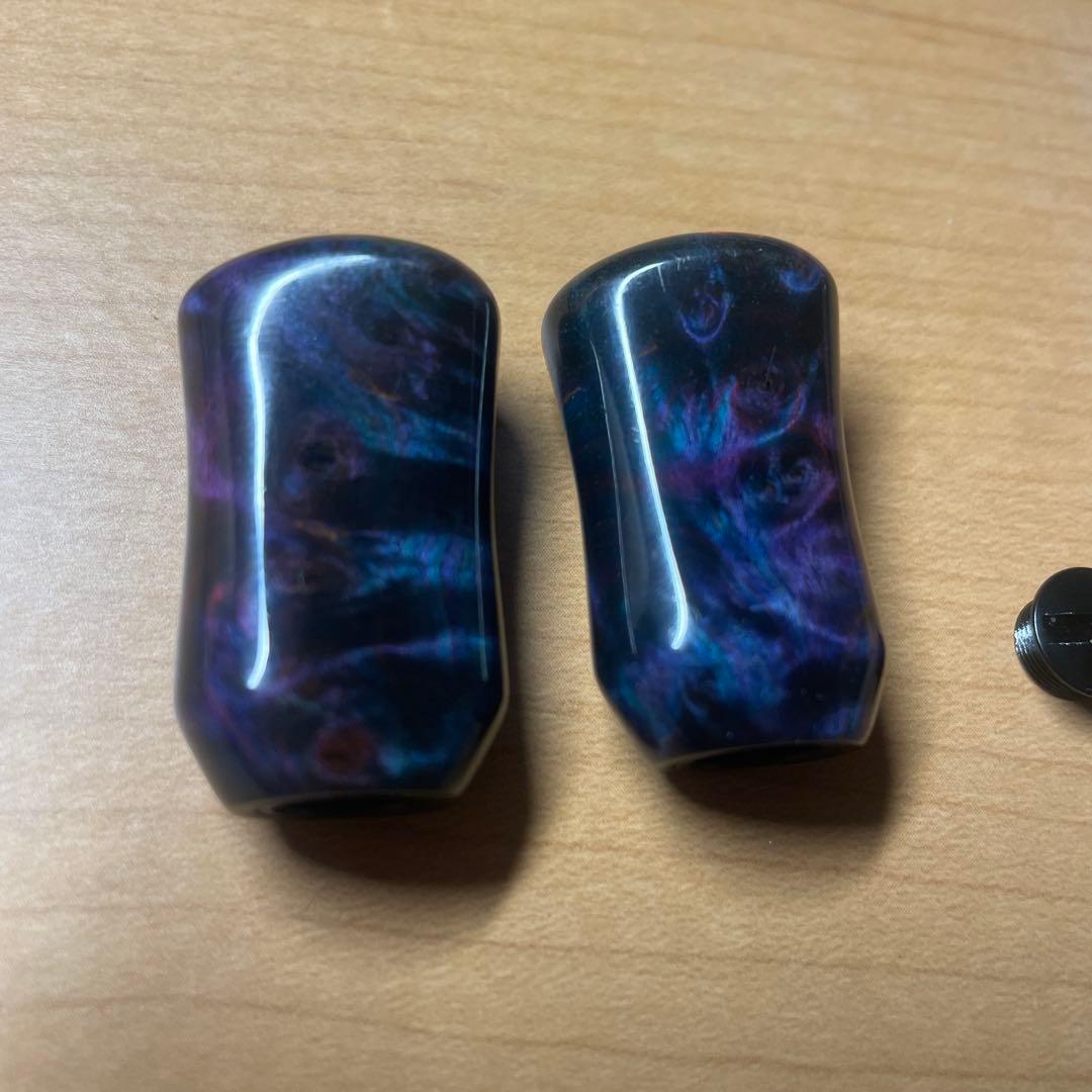 わたらせ樹脂工房 とても綺麗なスタビライズドウッド シマノ左用2個