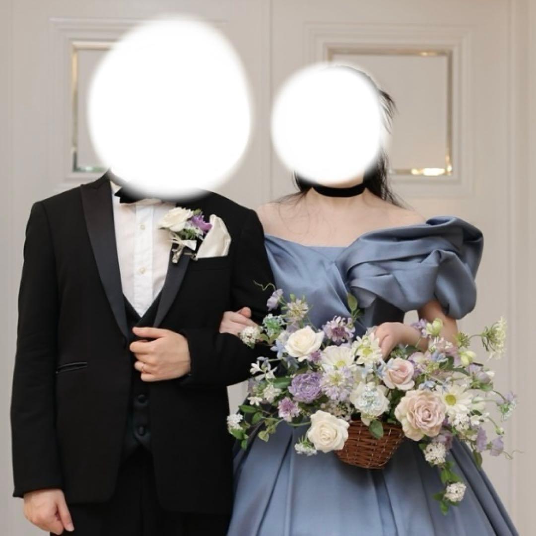 ウェディングブーケ バスケットブーケ 花かご 淡色 韓国風 インテリア