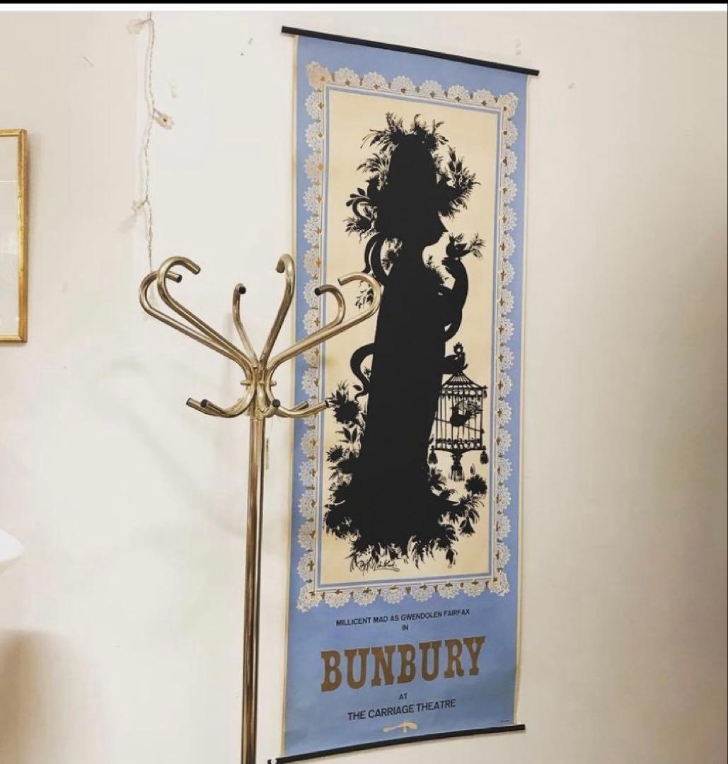 ビヨンヴィンブラッド ビンテージ大型四季ポスターブルーの秋！影絵の