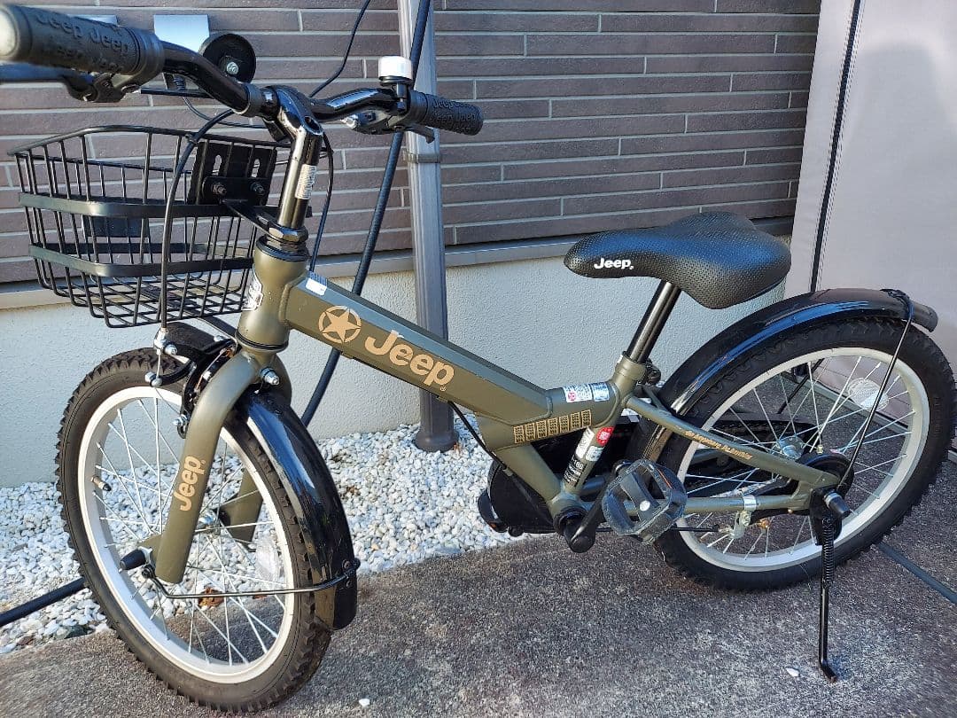 【豊橋市内引取り限定】 Jeep 子供用自転車 オリーブグリーン 楽天市場】Jeep（ジープ）キッズサイクル JE-18G オリーブ : World