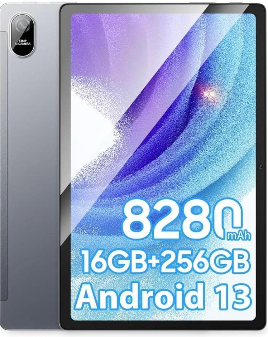 Android タブレット GMS認証 急速充電+Type-C グレー