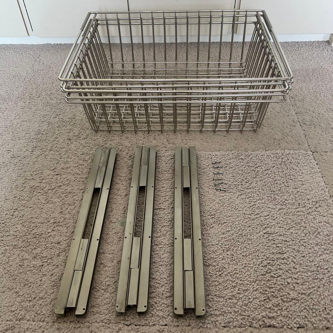 幅56cm】無印良品 ステンレスユニットシェルフ 追加用 ワイヤー