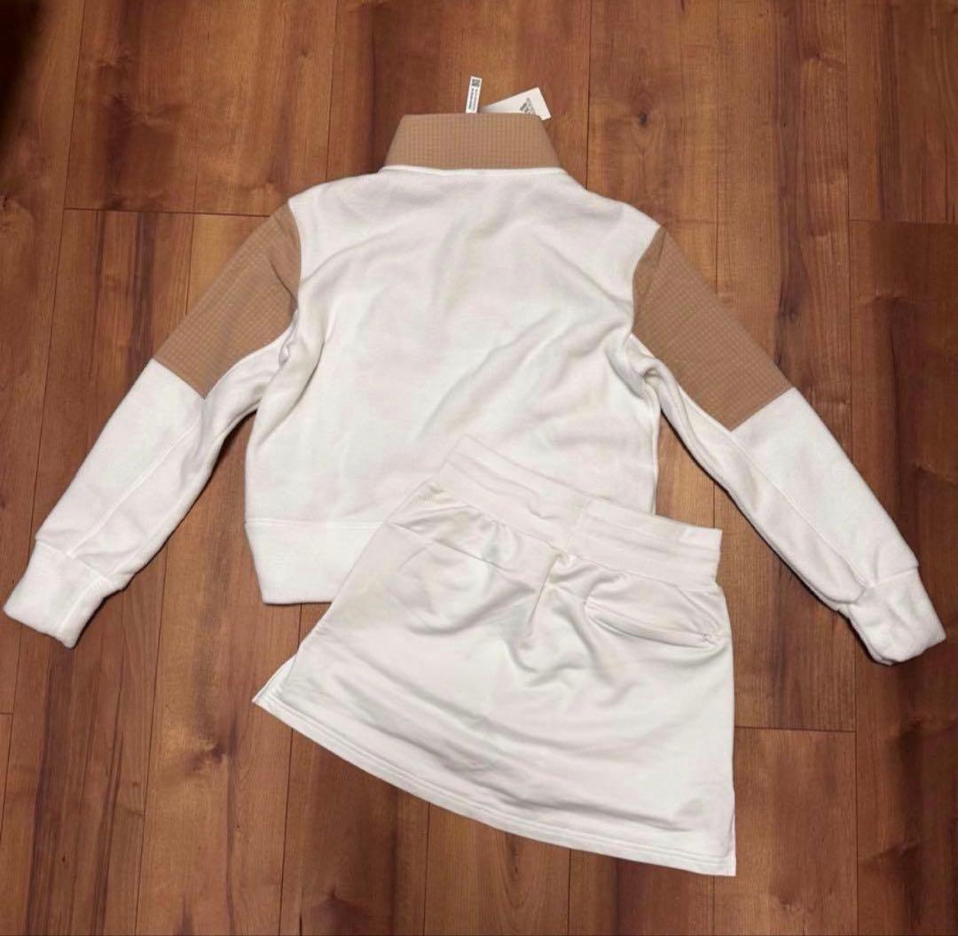 長袖 フリース 裏地付き もこもこ ハイウエストスカート 秋冬 セットアップ