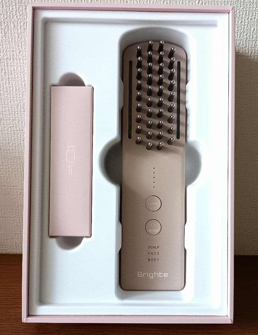 Brighte ELEKI BRUSH+ ピンク ブライト エレキブラシプラス Brighte（ブライト） エレキブラシ プラス ブラシ型 美顔器 ピンク