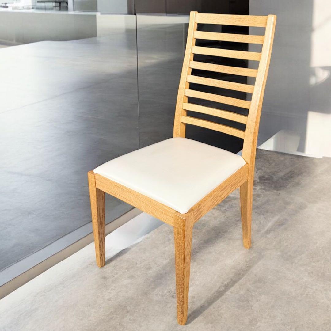 HR702 秋田木工 アキモク　ダイニングチェア 秋田木工 ダイニングチェア「712-RU」ブナ材 白木塗装 張地 布