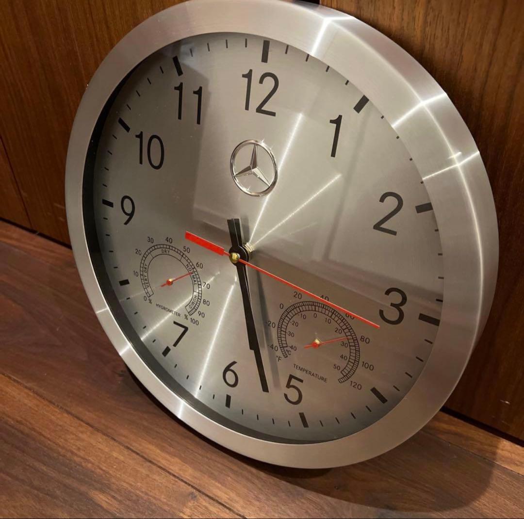 メルセデス・ベンツ 掛時計 温度計・湿度計付き - メルカリ