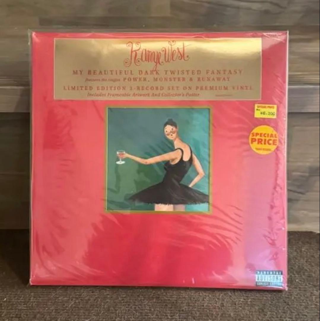 Kanye West MBDTF 3LP 未開封 限定盤 ポスター付 Kanye West, My Beautiful Dark Twisted Fantasy (3LP)