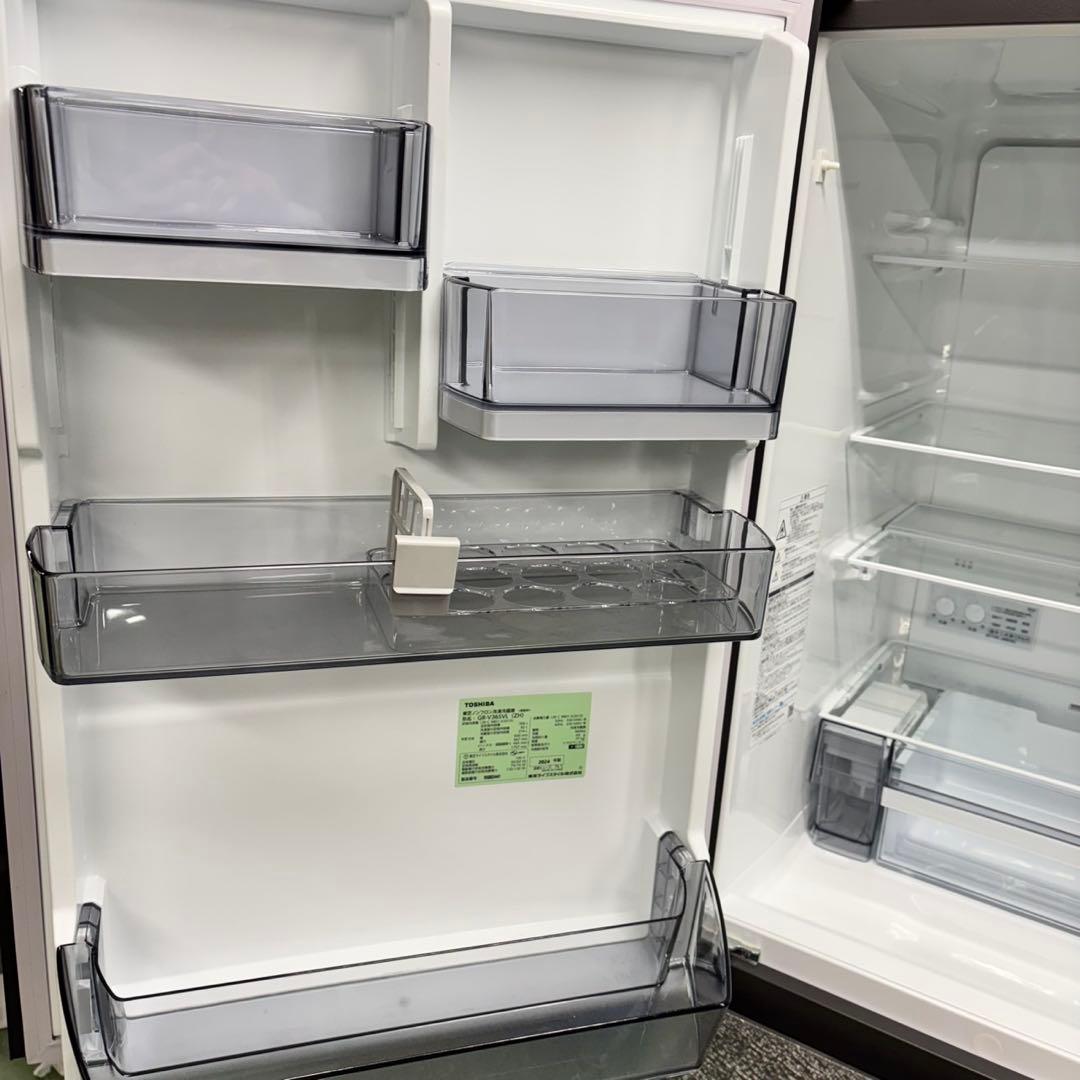 540 冷蔵庫 大型 左開き 2024年製 訳アリ 一年保証付き ガラストップ