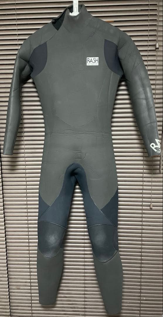 RASH ラッシュ セミドライ5×3.5 裏起毛 フルスーツ バックジップ L